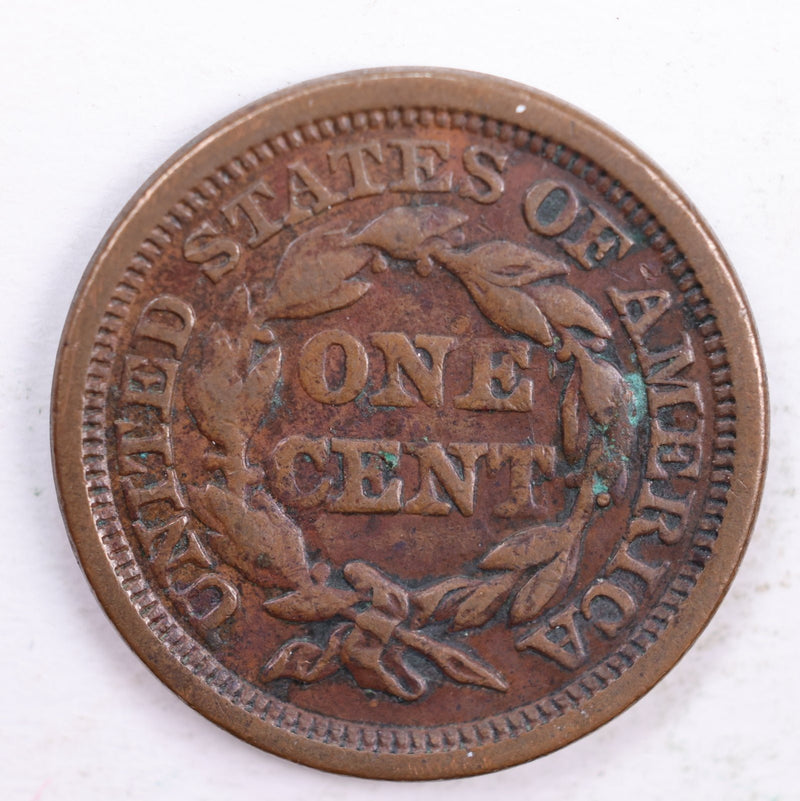 1847 Braided Hair., Large Cent., Extra Fine Circulated Coin., Store Sale