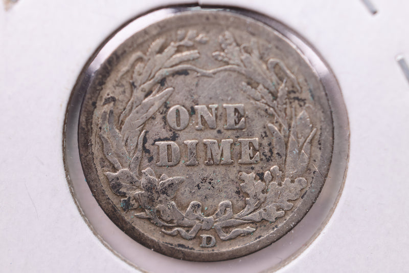 1911-D Barber Silver Dime., Fine., Store Sale