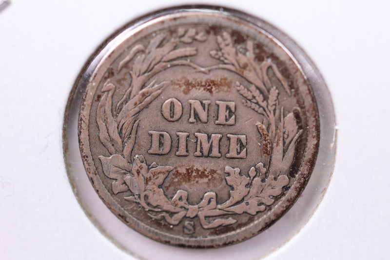 1911-S Barber Silver Dime., V.G., Store Sale