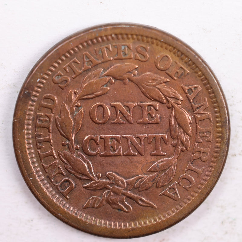 1851 Braided Hair., Large Cent., Extra Fine Circulated Coin., Store Sale