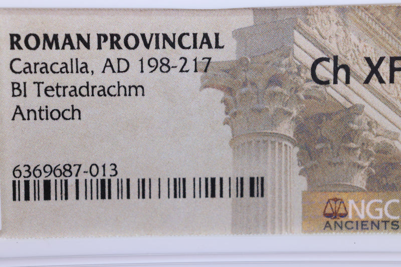 Roman Provincial., A.D., 198-217., NGC Certified Extra Fine., Store