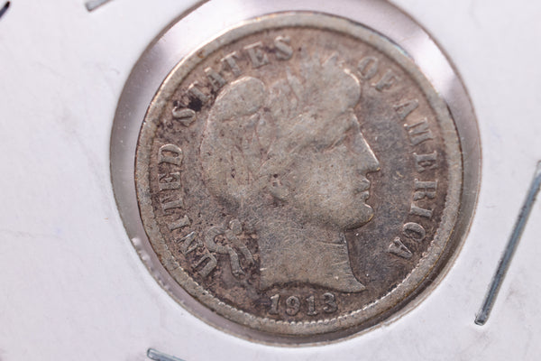 1913 Barber Silver Dime., Fine., Store Sale #19626