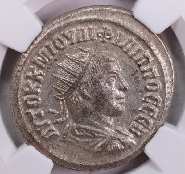 ROMAN PROVINCIAL., A.D., 247-249., NGC Certified Extra Fine., Store# AT0022