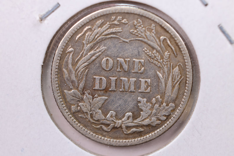 1914 Barber Silver Dime., V.F., Store Sale