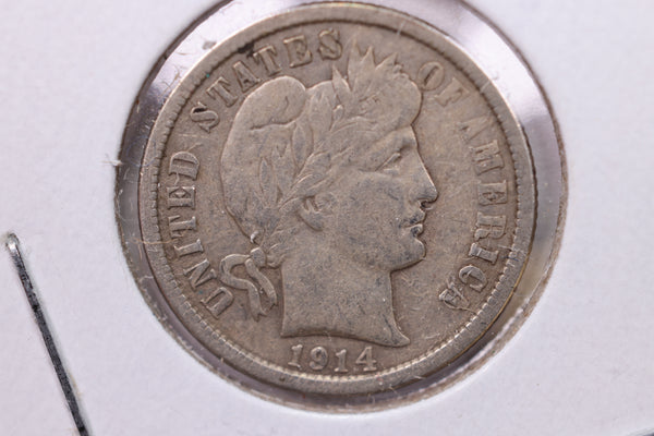 1914 Barber Silver Dime., V.F., Store Sale #19641