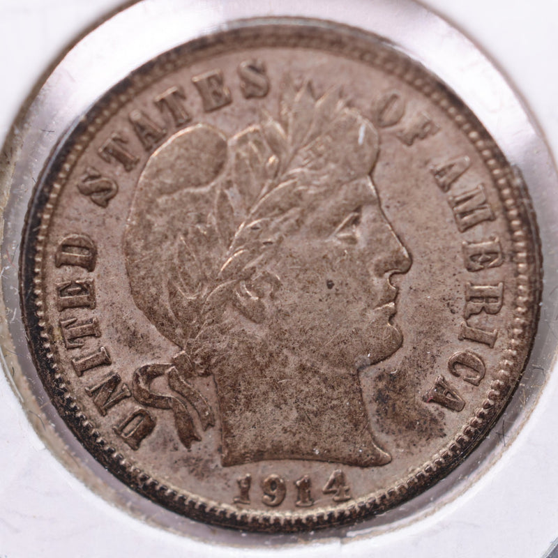 1914-D Barber Silver Dime., X.F., Store Sale