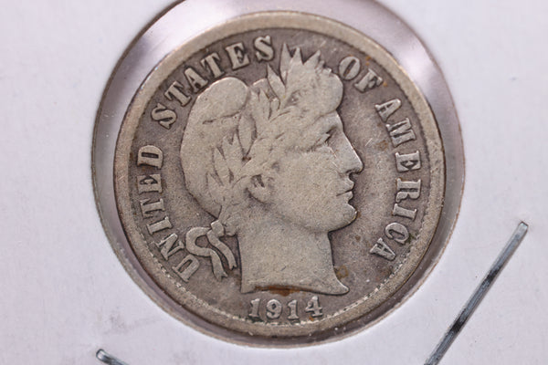 1914-D Barber Silver Dime., Fine., Store Sale #19656