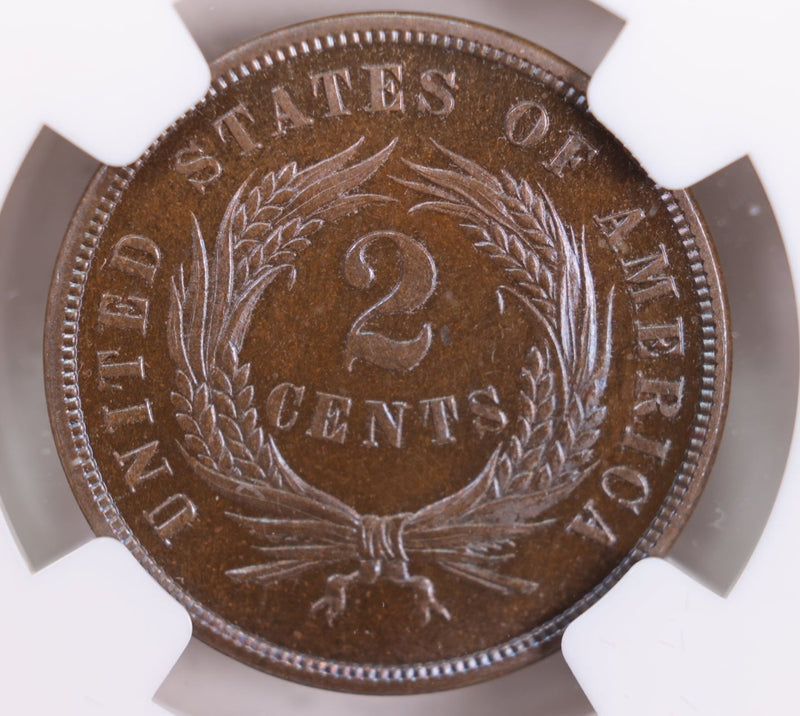 1871 Two Cent Piece., "PROOF STRIKE"., NGC PF-66 Brown., Store