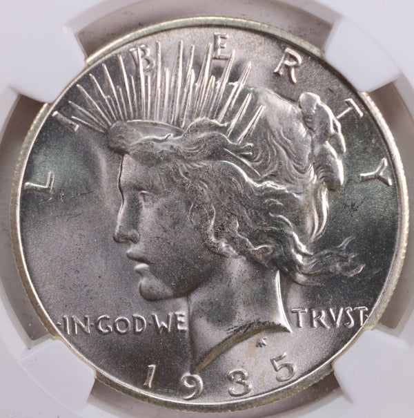 1935-S Peace Silver Dollar., CHOICE NGC MS-66., Great Eye Appeal., Store #GDR001