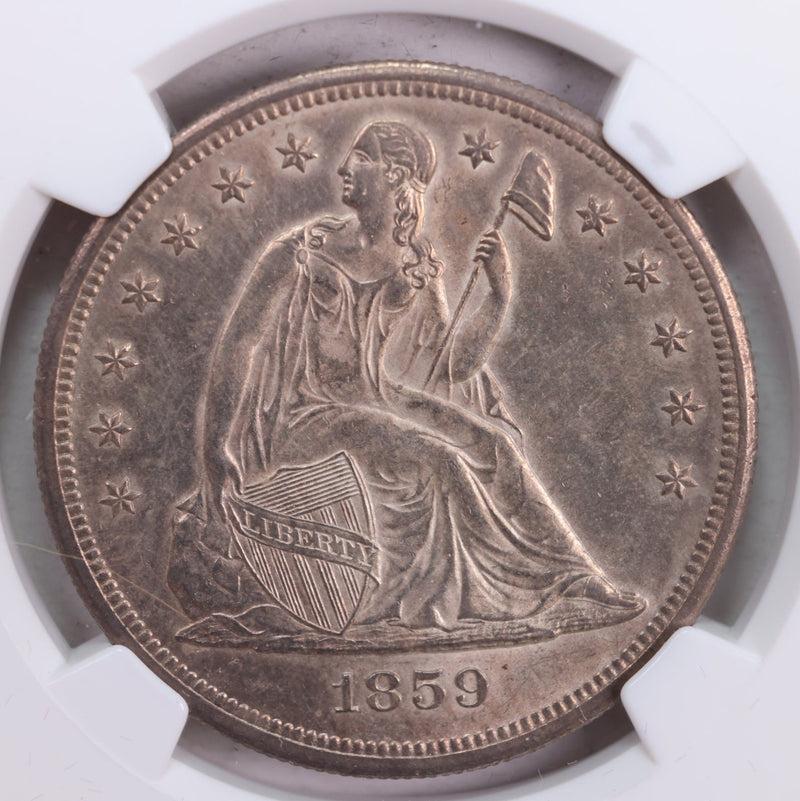 1859-O Seated Liberty Dollar., NGC MS-64., Great Coin., Store