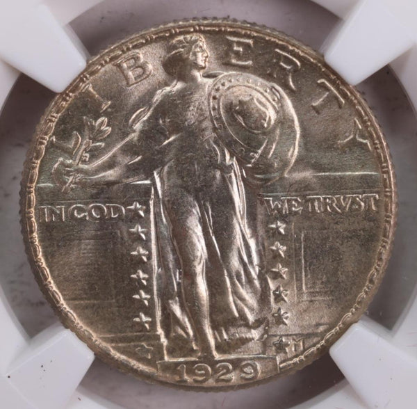 1929 Standing Liberty Quarter., 'Full Head'., NGC MS-66., Store# GQR00002