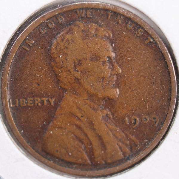 1909 Lincoln Wheat Cent, Very Fine Circulated Coin, Store #CT0127