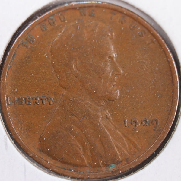 1909 Lincoln Wheat Cent,Extra Fine Circulated Coin, Store #CT0129