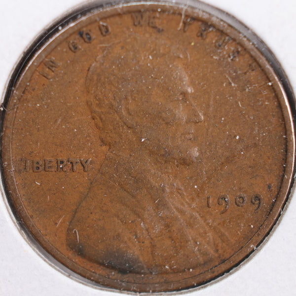 1909 Lincoln Wheat Cent, Extra Fine Circulated Coin, Store #CT0130