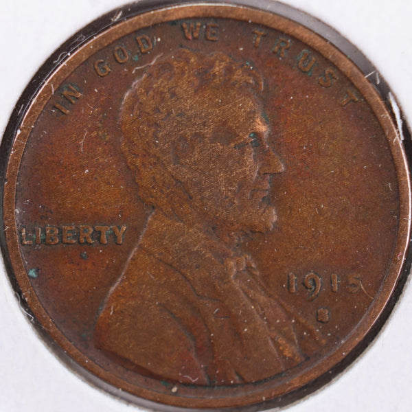 1915-S Lincoln Wheat Cent, Fine Circulated Coin, Store #CT0233