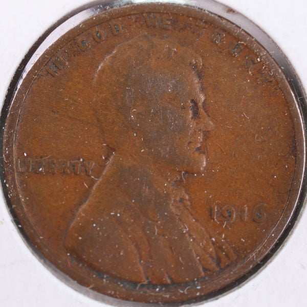 1916 Lincoln Wheat Cent, Fine Circulated Coin, Store #CT0237