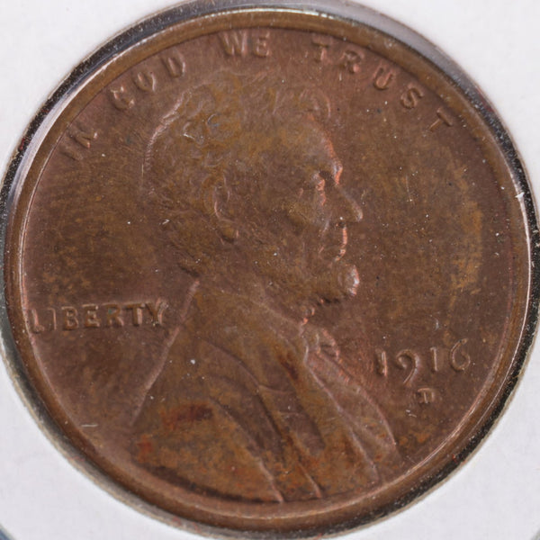 1916-D Lincoln Wheat Cent, Mint State BN Uncirculated Coin, Store #CT0244