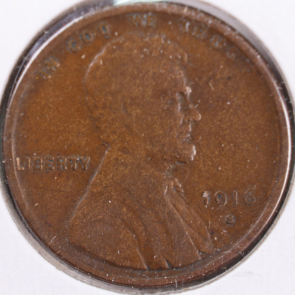 1916-S Lincoln Wheat Cent, Very Fine Circulated Coin, Store #CT0249