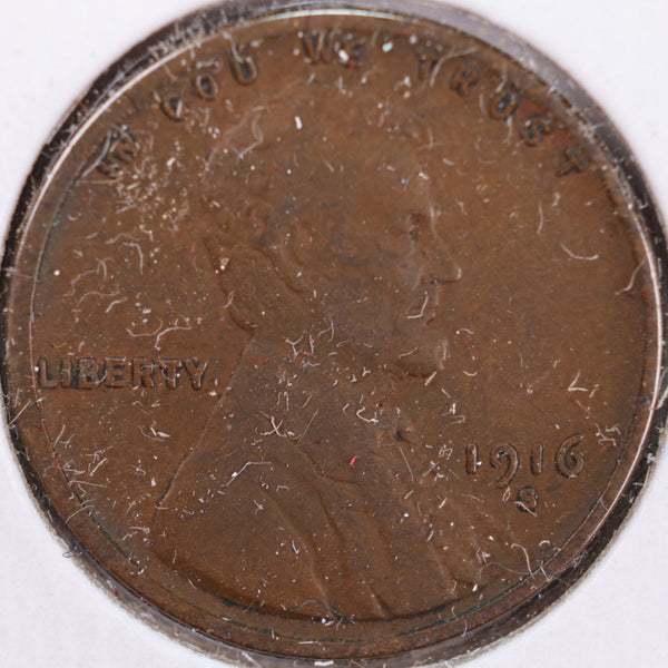 1916-S Lincoln Wheat Cent, Very Fine Circulated Coin, Store #CT0252