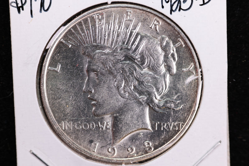 1923-D Peace Silver Dollar, Nice Uncirculated Coin, Store