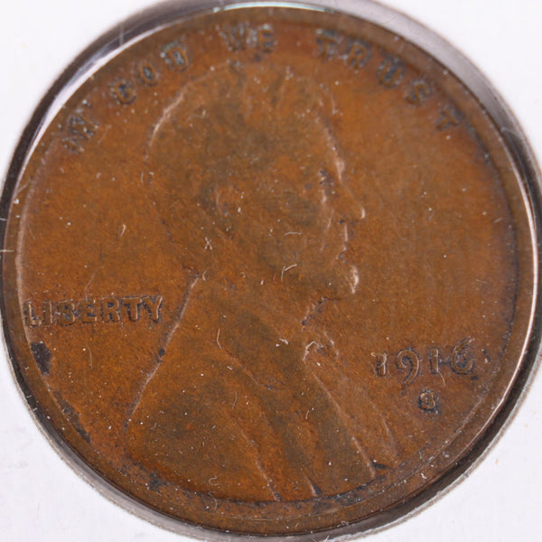 1916-S Lincoln Wheat Cent, Very Fine Circulated Coin, Store #CT0254