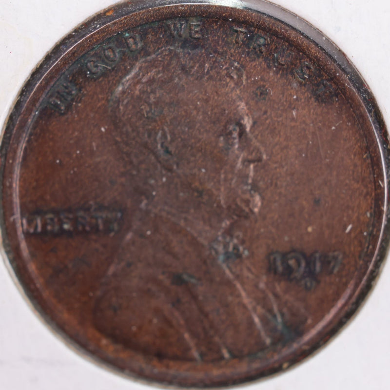 1917-D Lincoln Wheat Cent, Mint State Uncirculated Coin, Store