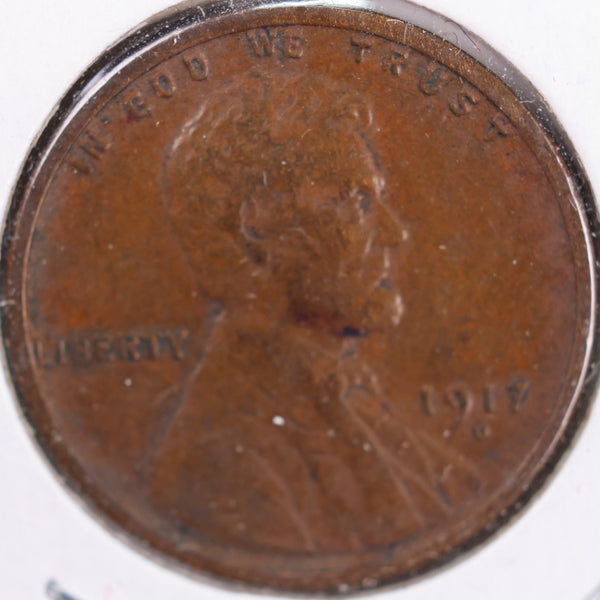 1917-D Lincoln Wheat Cent, Extra Fine Circulated Coin, Store #CT0264