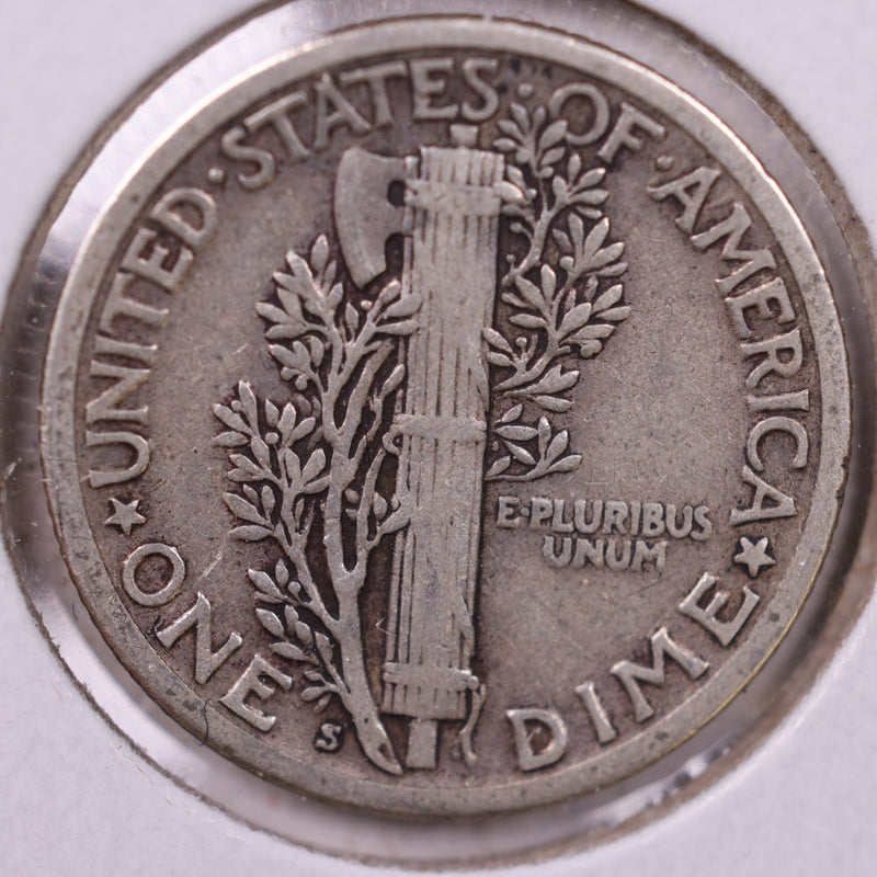 1924-S Mercury Silver Dime., Very Good, Store