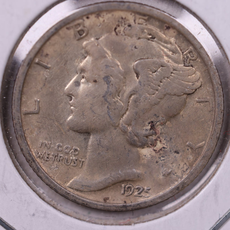 1925 Mercury Silver Dime., Very Fine, Store