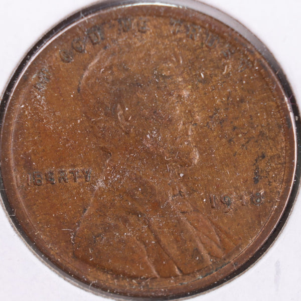 1918 Lincoln Wheat Cent, Extra Fine+ Circulated Coin, Store #CT0275