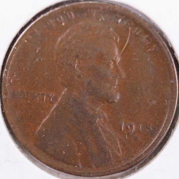 1918-D Lincoln Wheat Cent, Mint State Uncirculated Coin, Store #CT0277