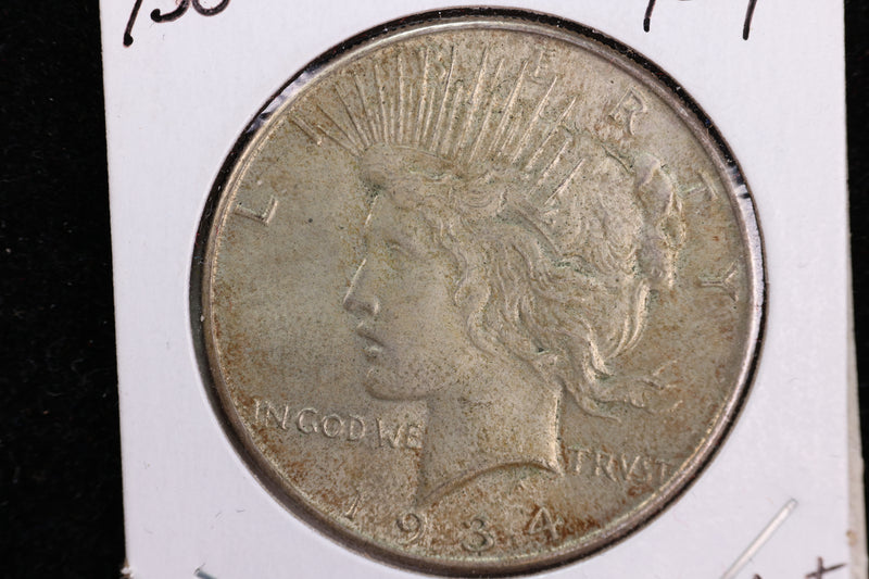 1934 Peace Silver Dollar, Nice AU+ Details, Store