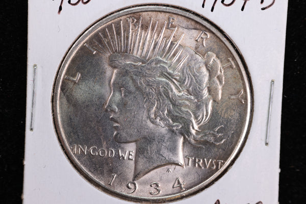 1934-D Peace Silver Dollar, Nice AU58 Details, Store #23080729