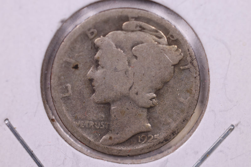 1925-D Mercury Silver Dime., Good, Store