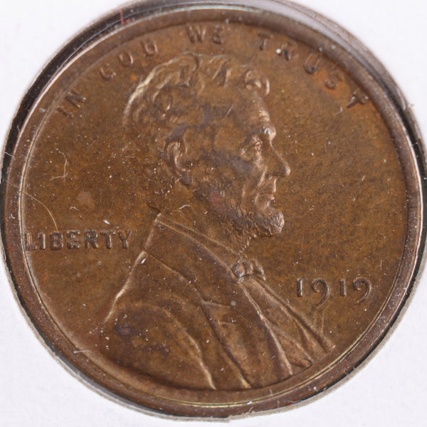 1919 Lincoln Wheat Cent, Mint State BN Uncirculated Coin, Store #CT0290