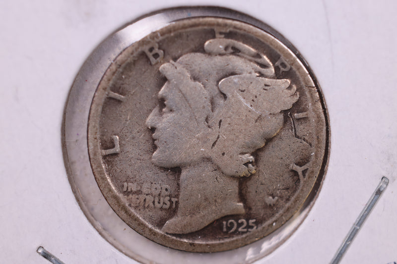 1925-D Mercury Silver Dime., Good, Store