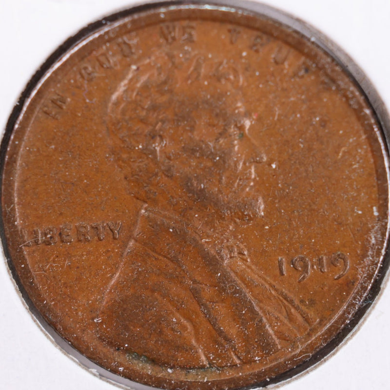 1919 Lincoln Wheat Cent, Extra Fine+ Circulated Coin, Store