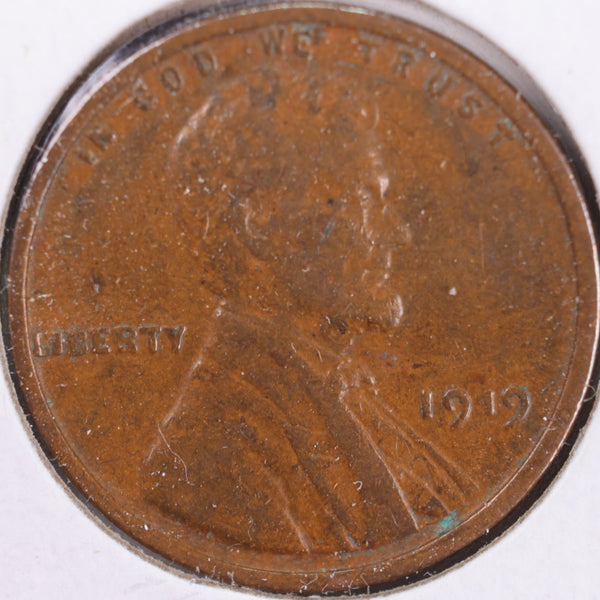 1919 Lincoln Wheat Cent, Extra Fine Circulated Coin, Store #CT0295