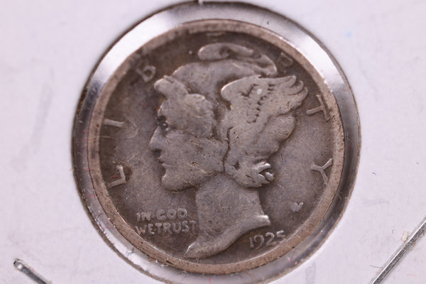 1925-S Mercury Silver Dime.,Very Fine., Store  #19882