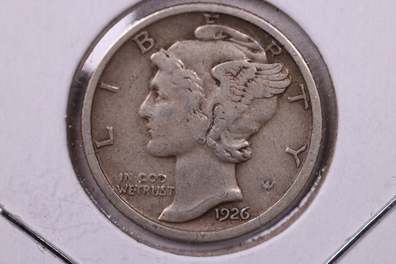 1926 Mercury Silver Dime., Very Fine., Store