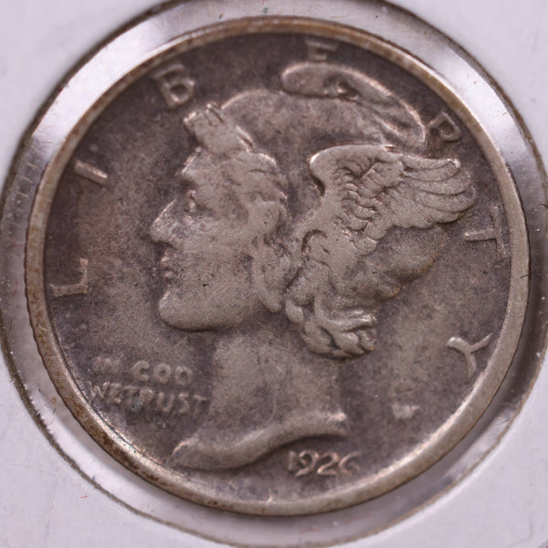 1926-D Mercury Silver Dime., Extra Fine., Store  #19889