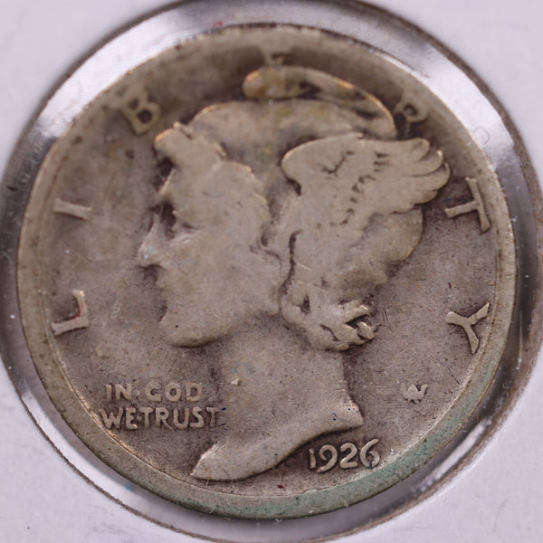 1926-S Mercury Silver Dime., Very Good., Store  #19893