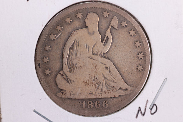 1866-S Liberty Seated Half Dollar, Affordable Circulated Coin. Store Sale #23080955