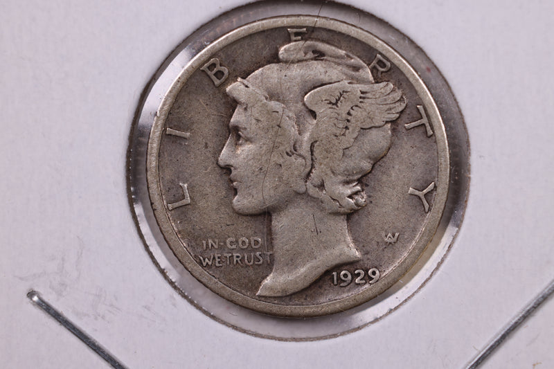 1929-S Mercury Silver Dime., Fine., Store