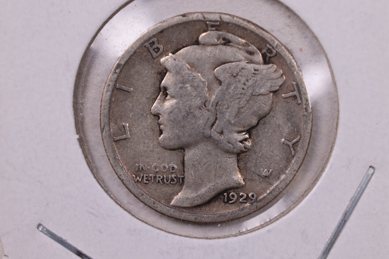 1929-S Mercury Silver Dime., Very Good., Store