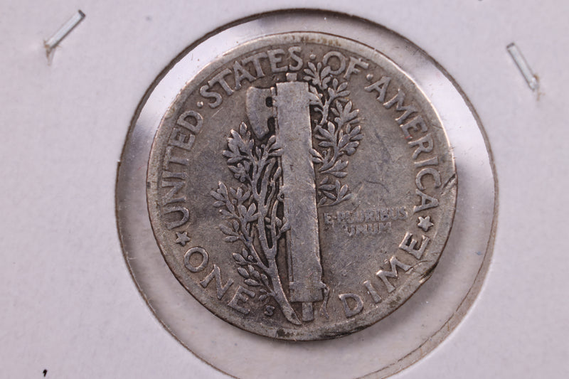 1929-S Mercury Silver Dime., Very Good., Store