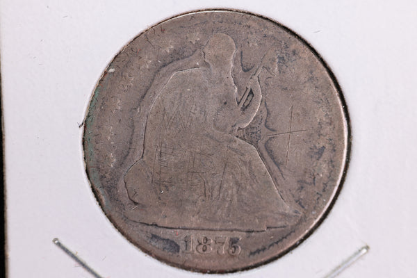 1875 Liberty Seated Half Dollar, Affordable Circulated Coin. Store Sale #23080964