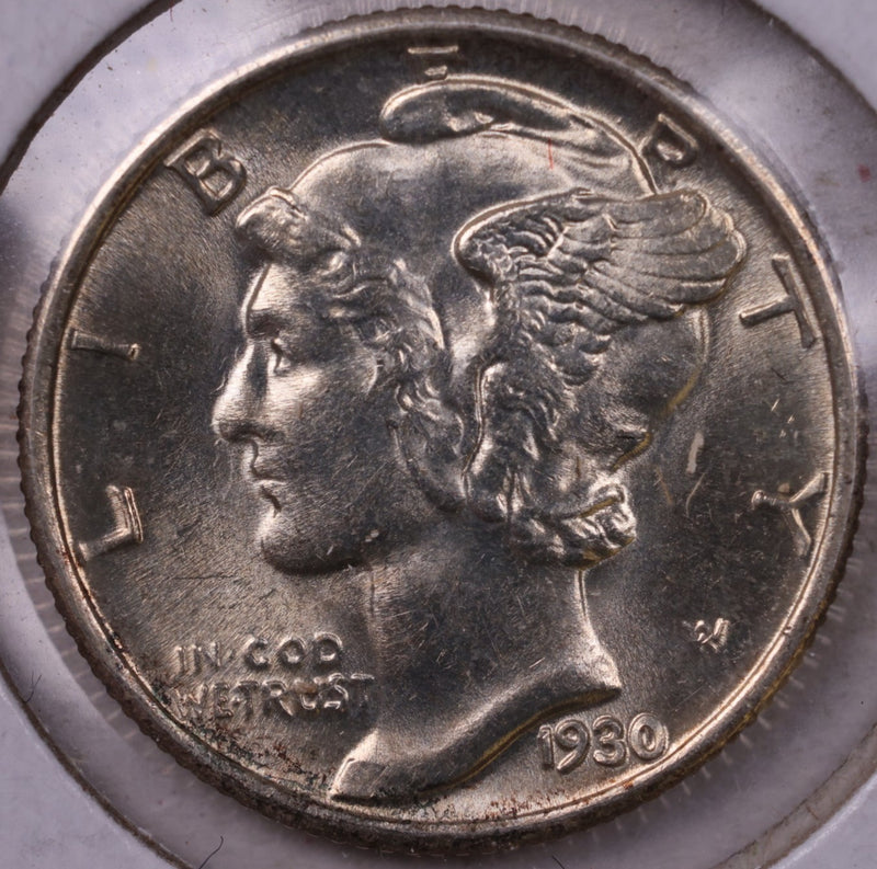 1930-S Mercury Silver Dime., Mint State., Store