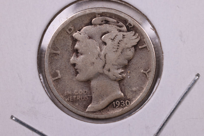 1930-S Mercury Silver Dime., Fine., Store