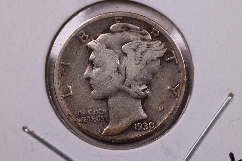 1930-S Mercury Silver Dime., Fine., Store